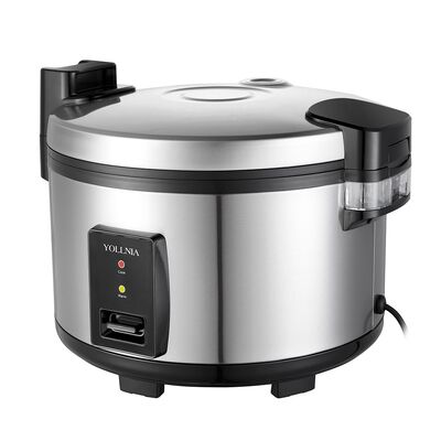 XR-F23 Commercial Rice Cooker 23 L, Large Capacity for 50-80 People, Non-Stick Coating, without Burning, with Warming Function, 2500 W, Removable Washable Non-Stick Bowl, Stainless Steel.